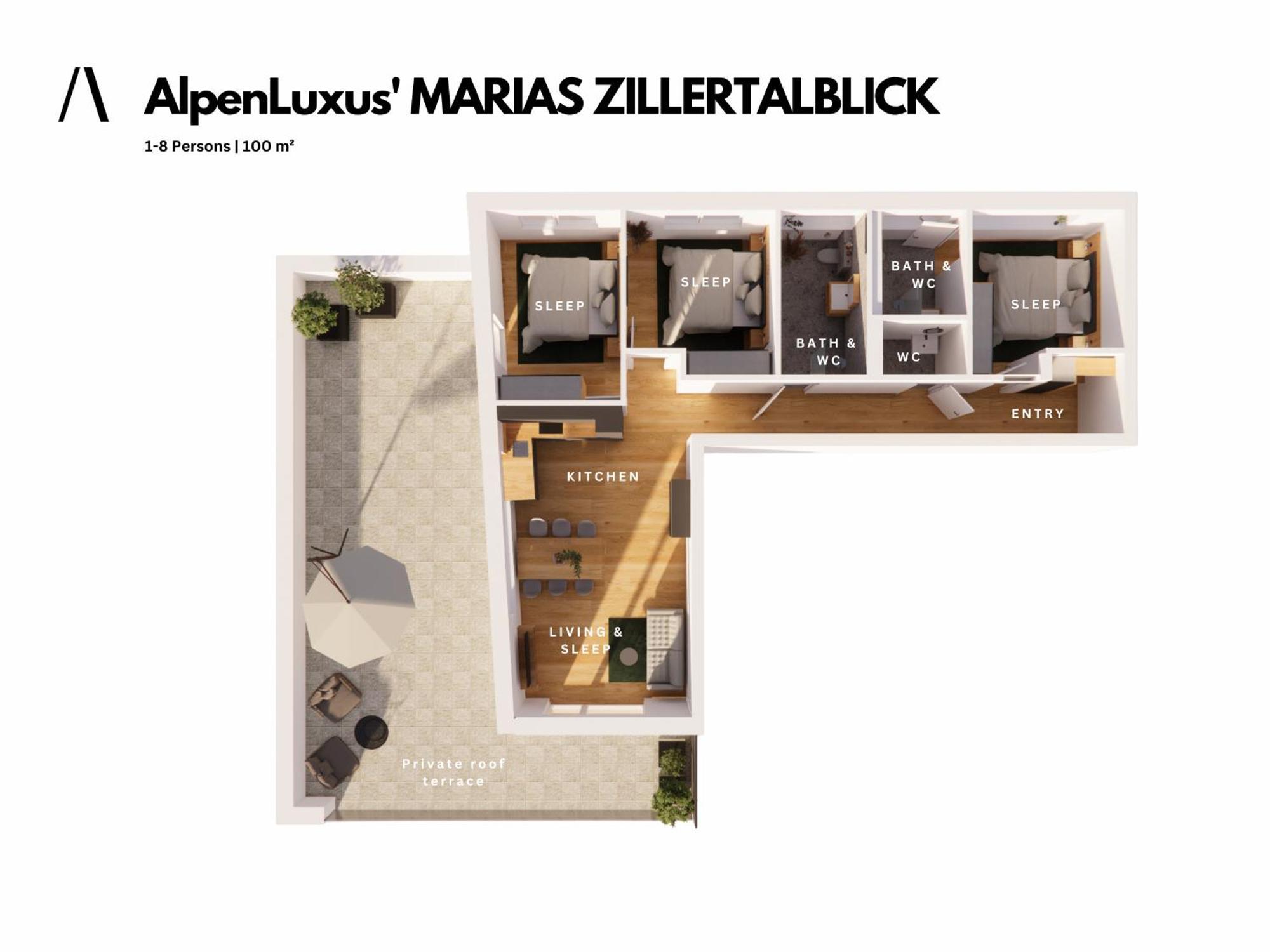 Alpenluxus Presents - Marias Zillertalblick With Roof Terrace, 3 Bedrooms & Parking Space Шлитерс Екстериор снимка